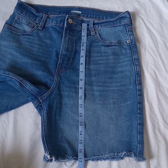 Old Navy 90'S Women's Jean Bermuda Shorts Size 8 Dark Blue - Picture 6 of 6
